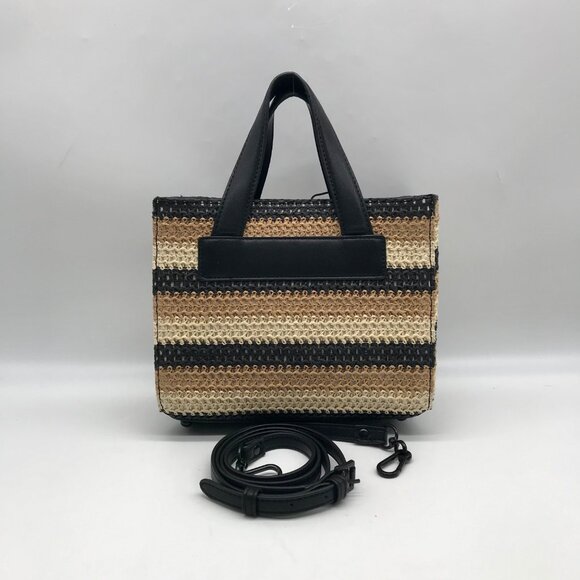 Steve Madden Beige Raffia Bflores Mini Tote With Wallet - Picture 2 of 12